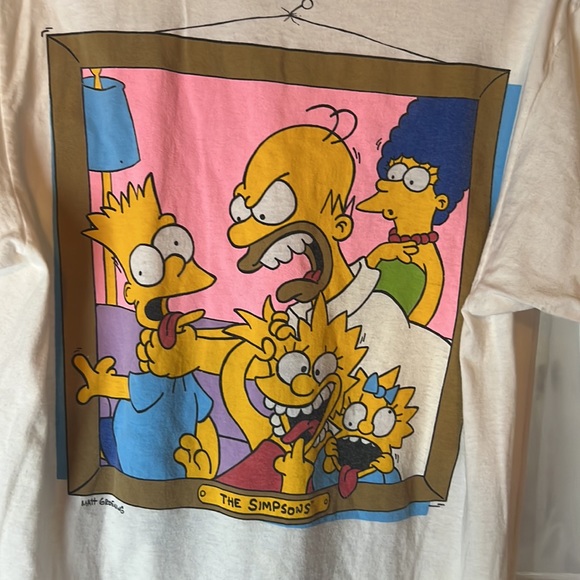 Vintage Delta Cotton The Simpsons 1989 Hanging Picture Frame TEE Men’s Large - Picture 9 of 12